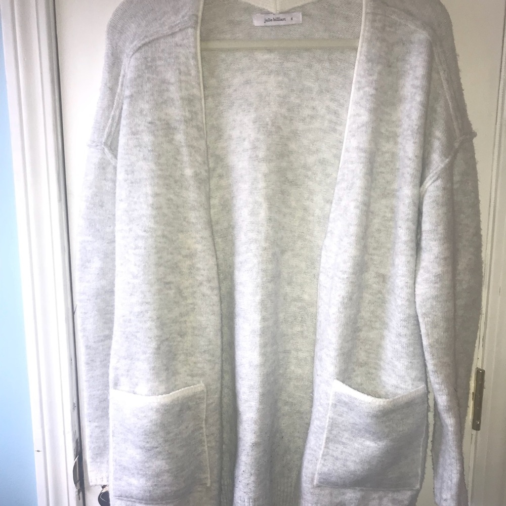 long off white cardigan